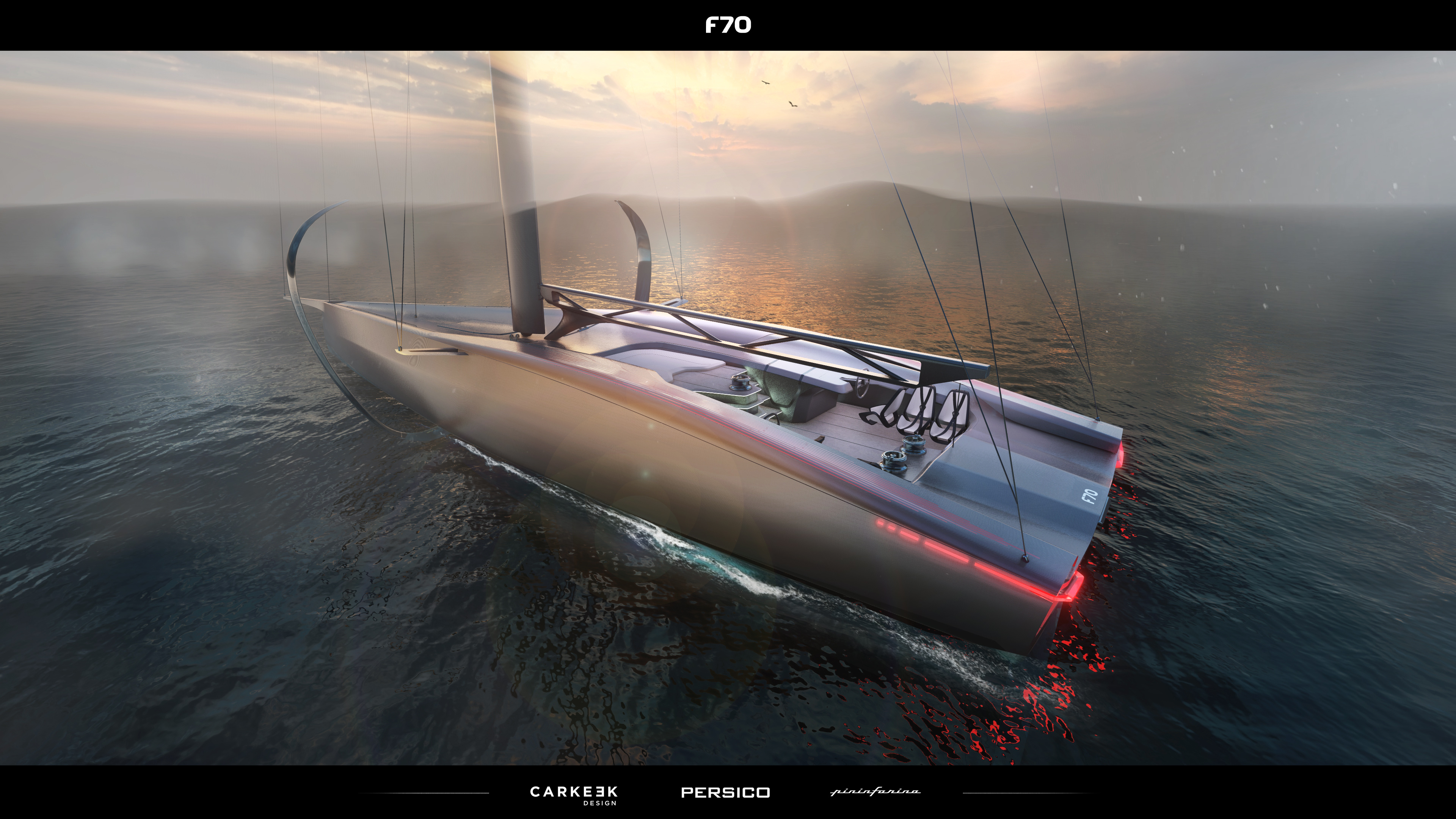 Pininfarina nautical is collaborating with Carkeek and Persico Marine on the Persico F70 project