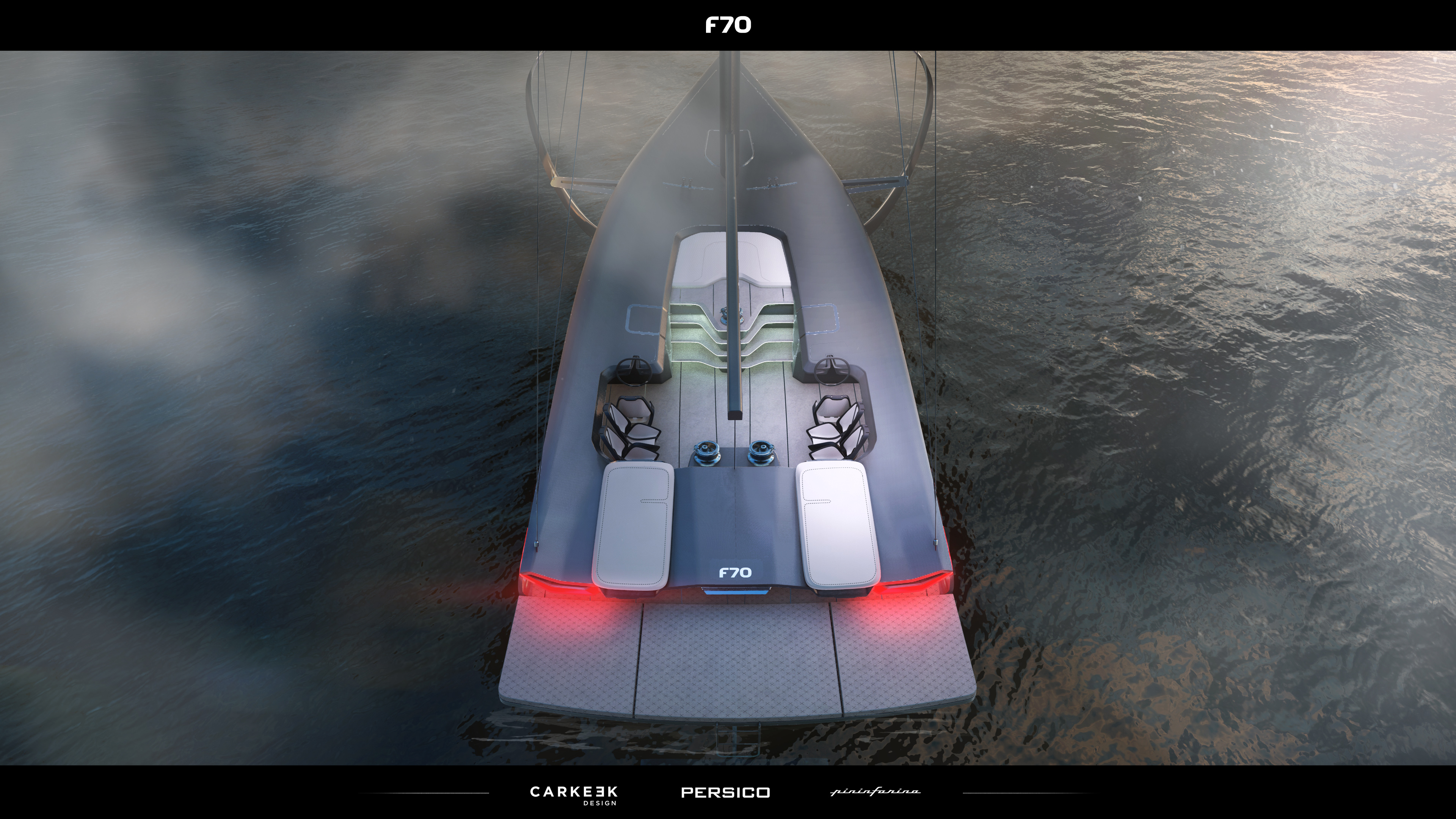 Pininfarina nautical is collaborating with Carkeek and Persico Marine on the Persico F70 project